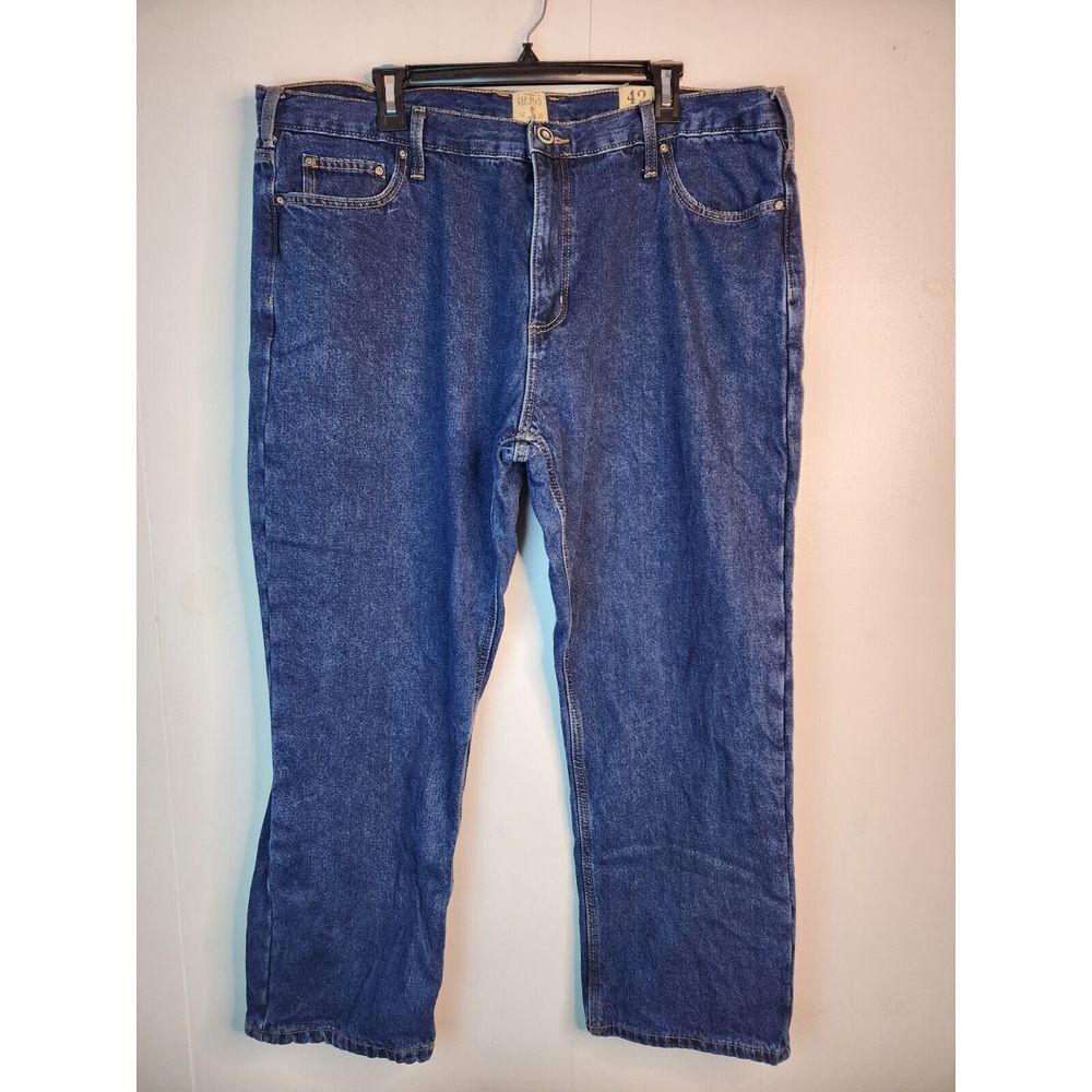 Red Head Relaxed Fit Jeans 42" x 30" Men's Plaid Flannel Lined 100% Cotton